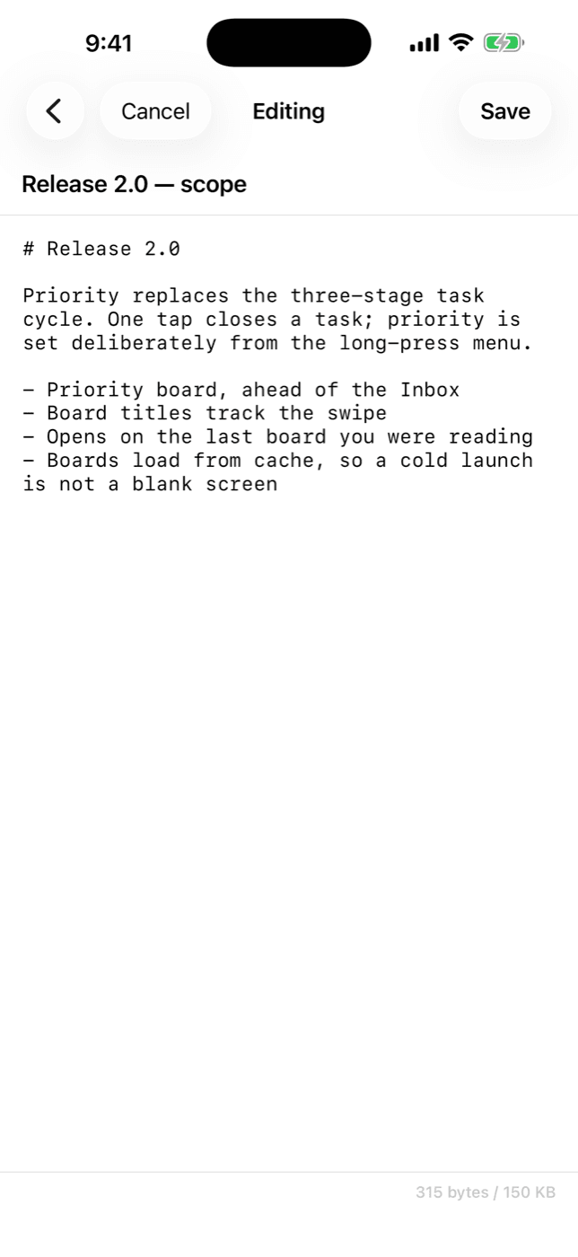 The markdown editor