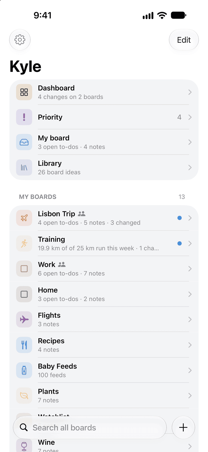 Kyle's home list