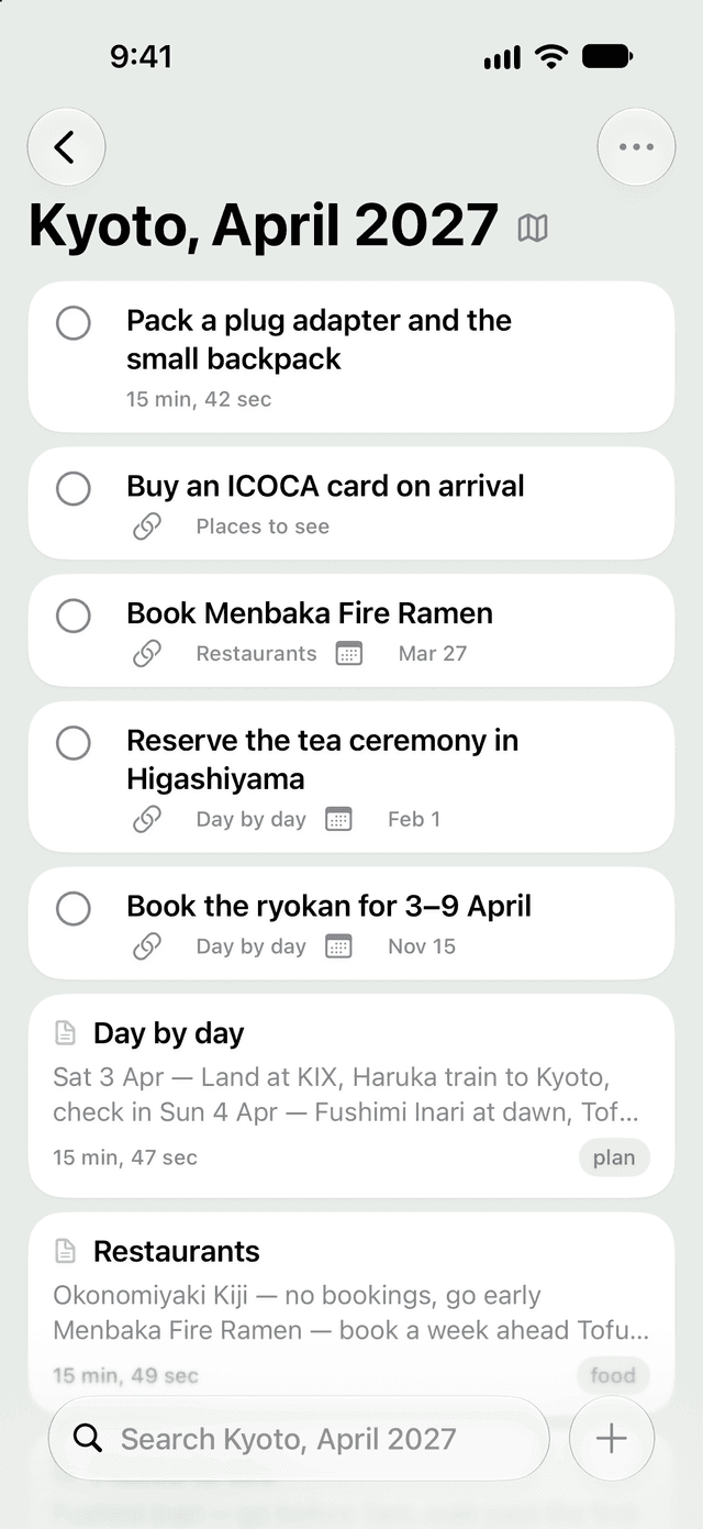 The Trip planner board in Kyle